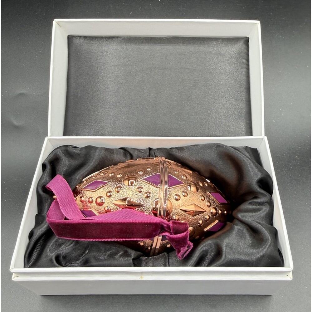 PANDORA Winter 2020 Decorative OrnamentEGG Rose Gold Burgundy NO CHARM MIB -41D